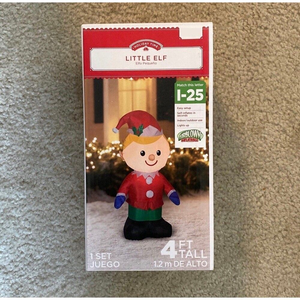 4ft Little Elf Holiday Inflatable - Picture 4 of 4